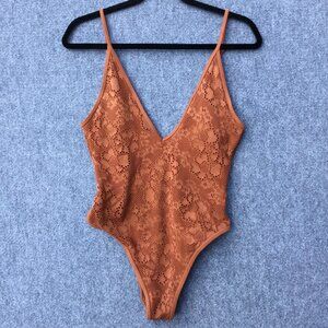 Aerie Rust Lace One Piece Swimsuit
